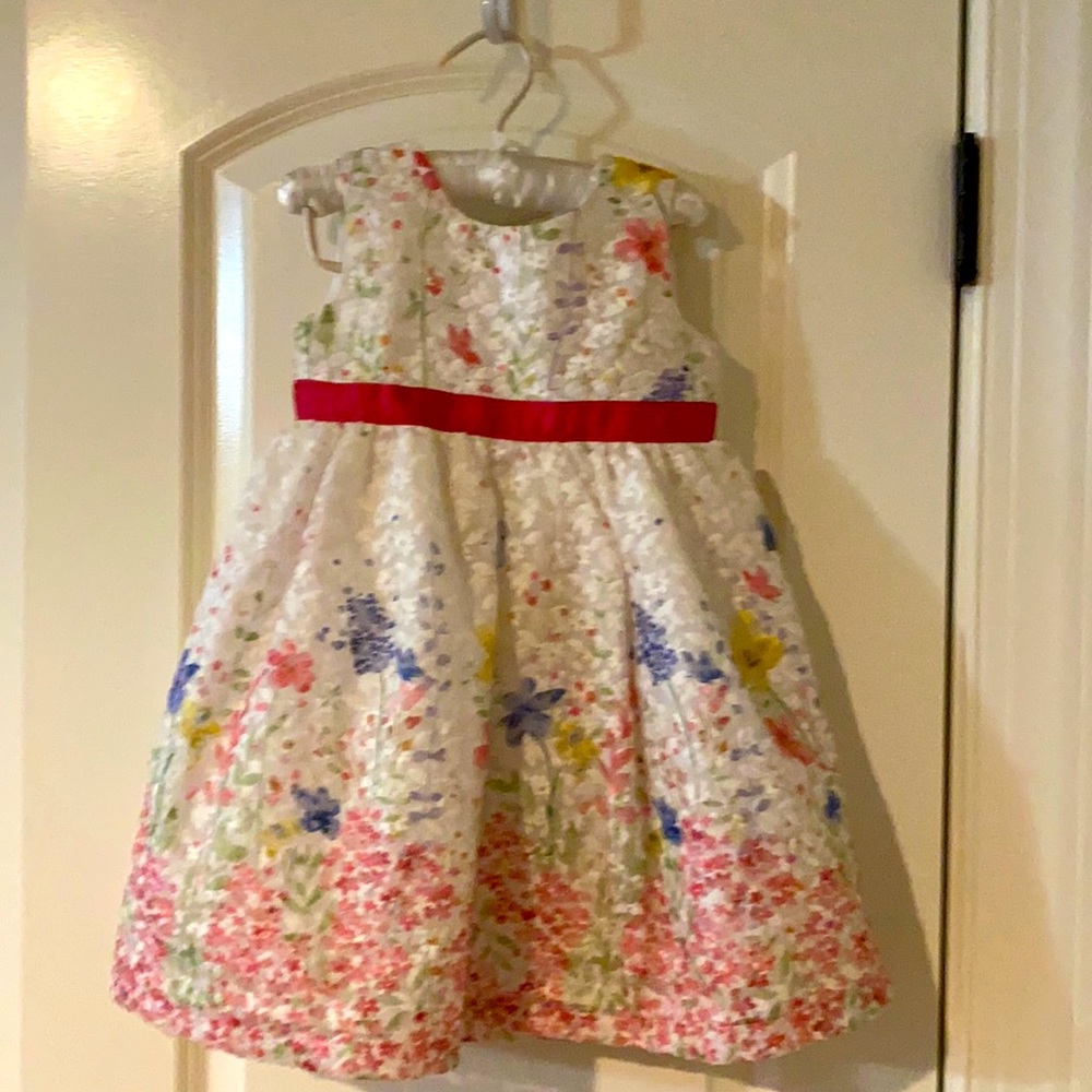 Beautiful Sheen Flower Dress for Easter!